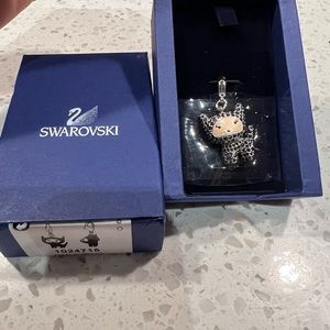 Swarovski Black Cat Charm Crystal Jewelry - 1024715 NIB